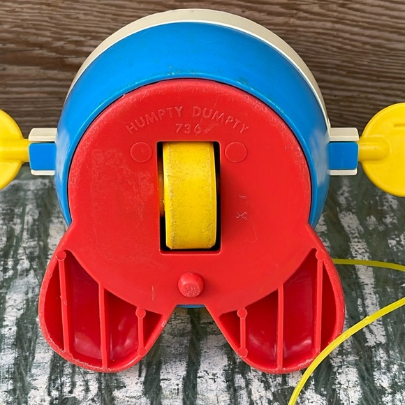 Collectible Vintage Humpty Dumpty Fisher Price Pull Toy - Picture 5 of 12